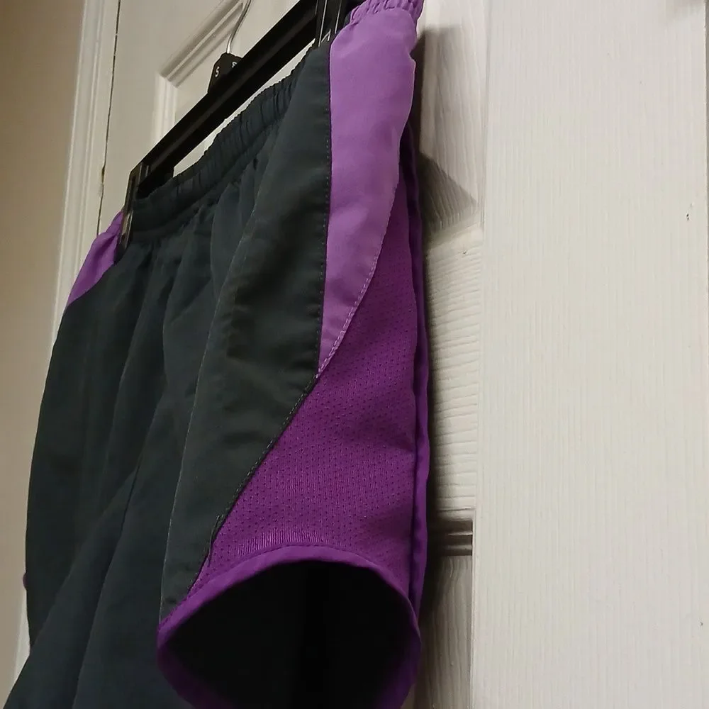 Nike Women's Black and Purple Shorts Size M, Athletic Running Shorts